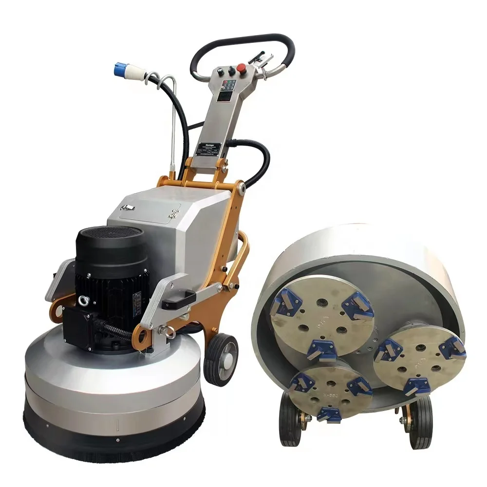 240V 50HZ 60HZ 3 Heads 9 Heads Planetary Terrazzo Concrete Floor Grinding Machine 550mm 230V Marble Polisher