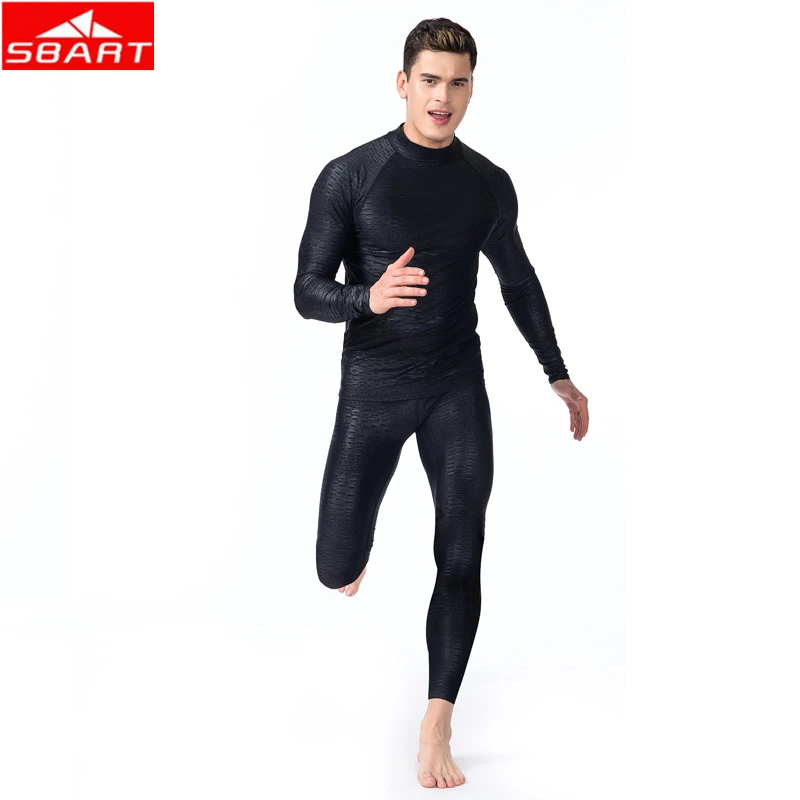 

SBART-Sharkskin Wetsuit Pants for Men Anti-UV Lycra Rashguard Fitness Quick Dry Swimming, Surfing, Scuba, Diving Leggings