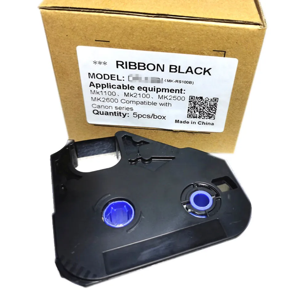 Ink Ribbon MK-RS100B (compatible)Black Ink Carriage For Tube Printer M-1 ProII, Mk1100, Mk2100, mk2500, mk2600 Label Typewriter