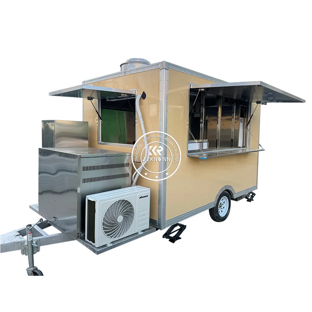 Australia Fast Food Trailer Mobile Ice Cream Cart Fully Equipped Food Truck Trailer Concession Mobile Kitchen Hot Dog Cart