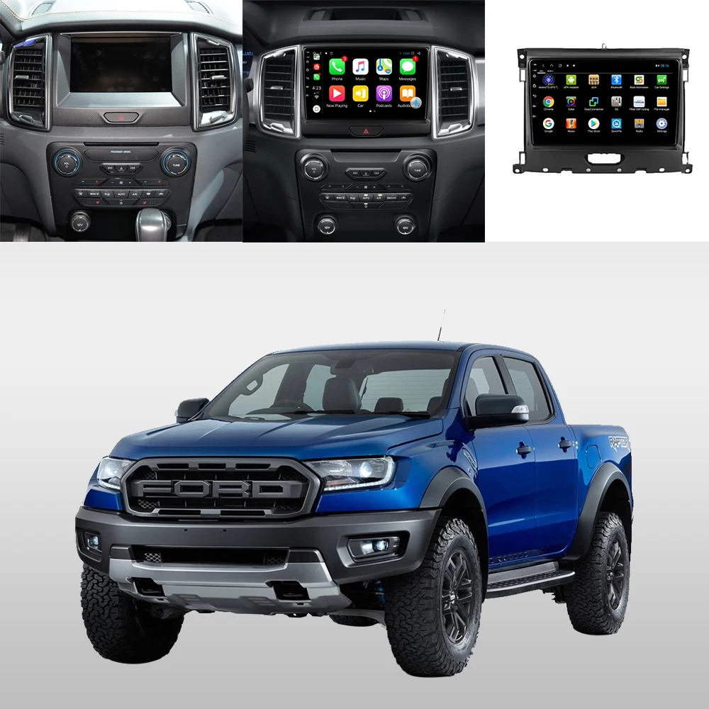 Автомобильный DVD GPS для Ford ranger (2015-2022), автомобильное радио, мультимедийный видеоплеер, навигация, стерео, GPS, Android 10, 2din