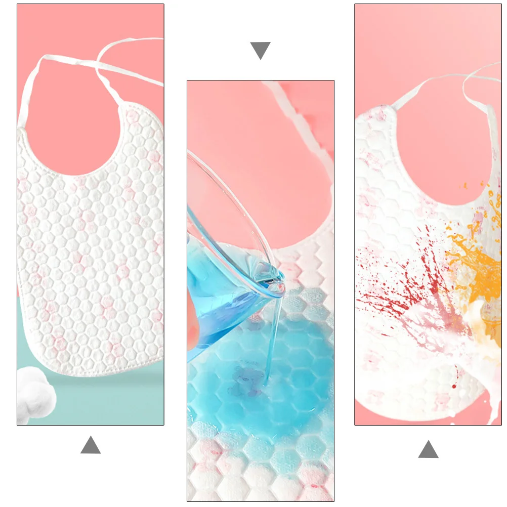 32Pcs Waterproof Baby Bibs Disposable Infant Bib for Feeding Portable Lunch Eating Bib No Wash Needed Kids Drool Towel