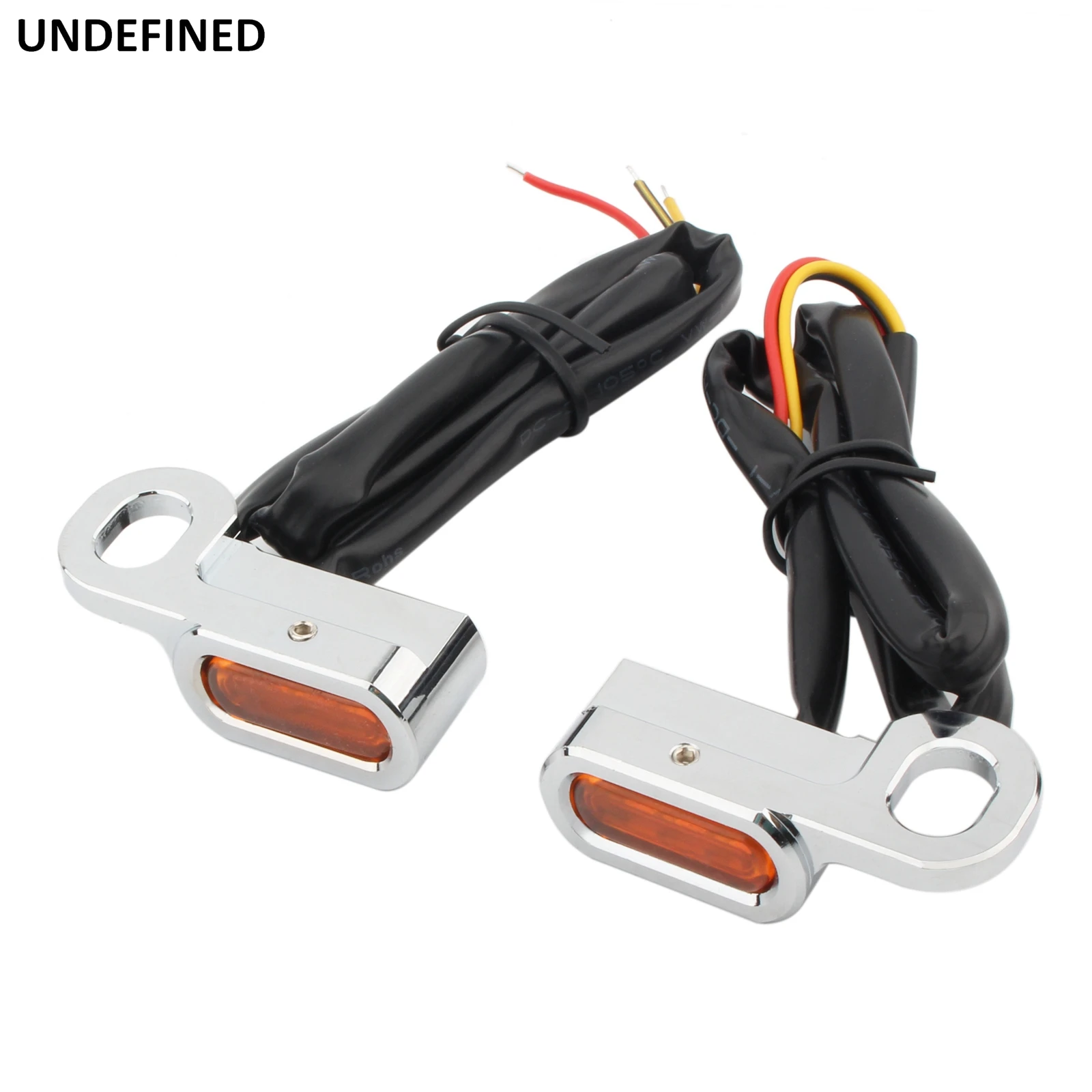 Motorcycle 2PCS Mini LED Lamp Turn Signal Amber Light 12V E Mark For Harley Softail Breakout 16-17 Touring Road King Glide 14-23