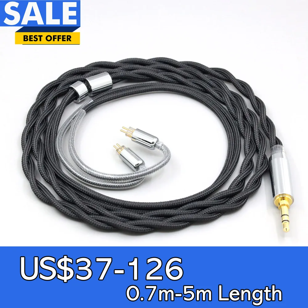 

Nylon 99% Pure Silver Palladium Graphene Gold Shield Cable For 0.78mm 2pin BA W4r UM3X UM3RC JH13 High Step LN008307