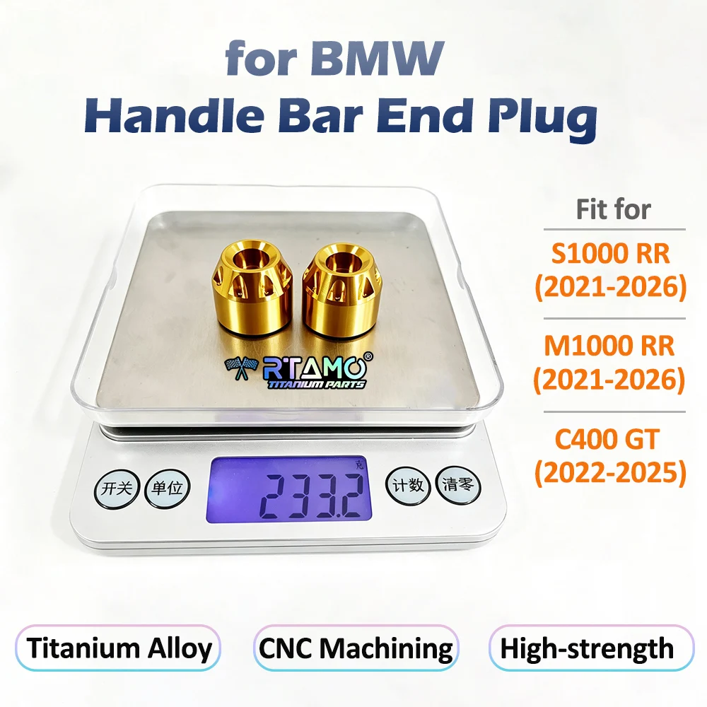 RTAMO Titanium Bolt Handle Bar End Set M8X40/50/60 Bolt for BMW S1000RR/M1000RR/C400GT Motorcycle Modified