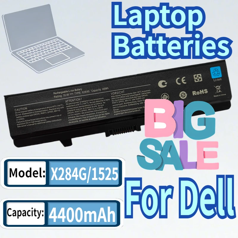 

10.8V 4400mAh X284G GP952 58WH Laptop Battery For Dell Inspiron 1525 1526 1545 1546 GW240 RN873 RU586 XR693 G558N