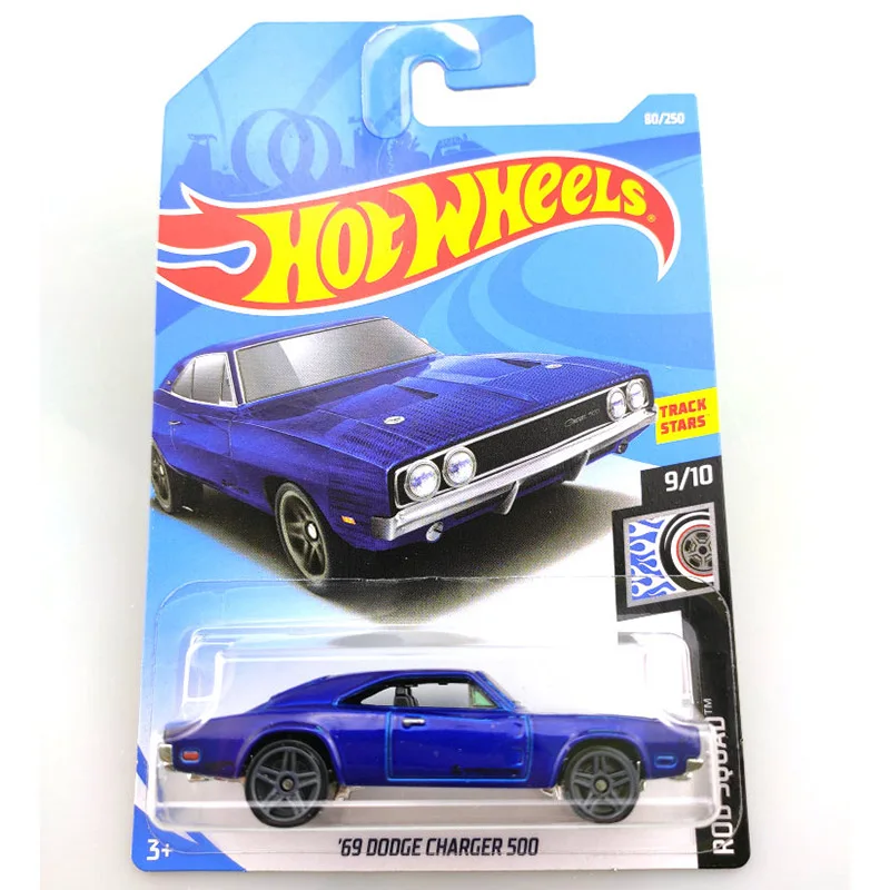 

2023-240 Hot Wheels Cars 69 DODGE CHARGER 500 1/64 Металлическая литая модель игрушечного транспортного средства