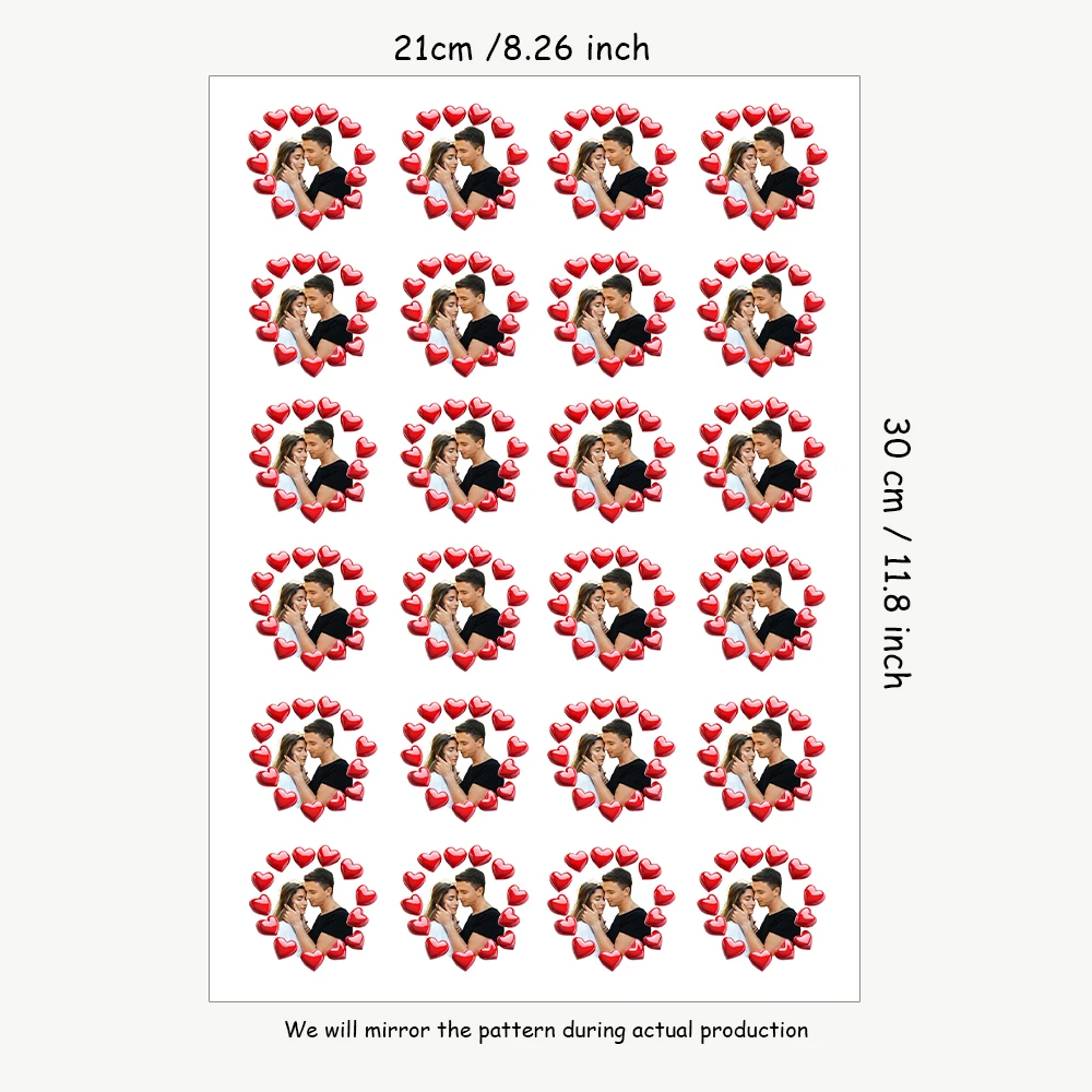 Custom Waterproof Temporary Tattoo Sticker DIY Fake Tatoo, Red Love Pattern, Suitable For Wedding, Couple, Anniversary Gift image 3