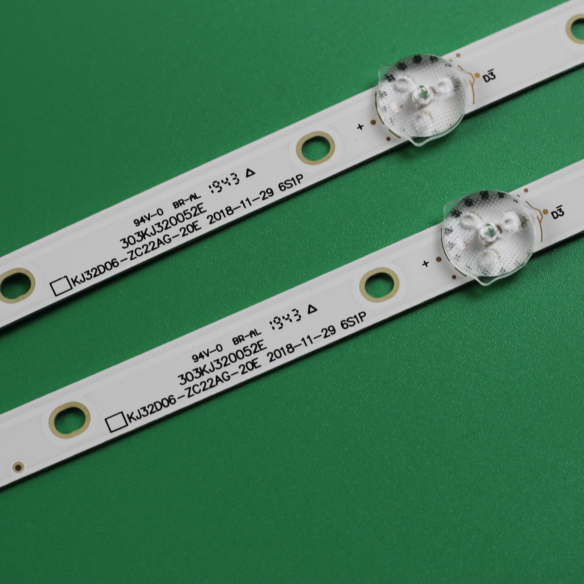 Tira de luces LED de retroiluminación, accesorio para KJ32D06-ZC22AG-09 12 20E 303KJ320044 KM0320LDCH 32LH0202 32HH1830 HTV-32R01-T2C/A4/B V320BJ6-Q01, 6 lámparas
