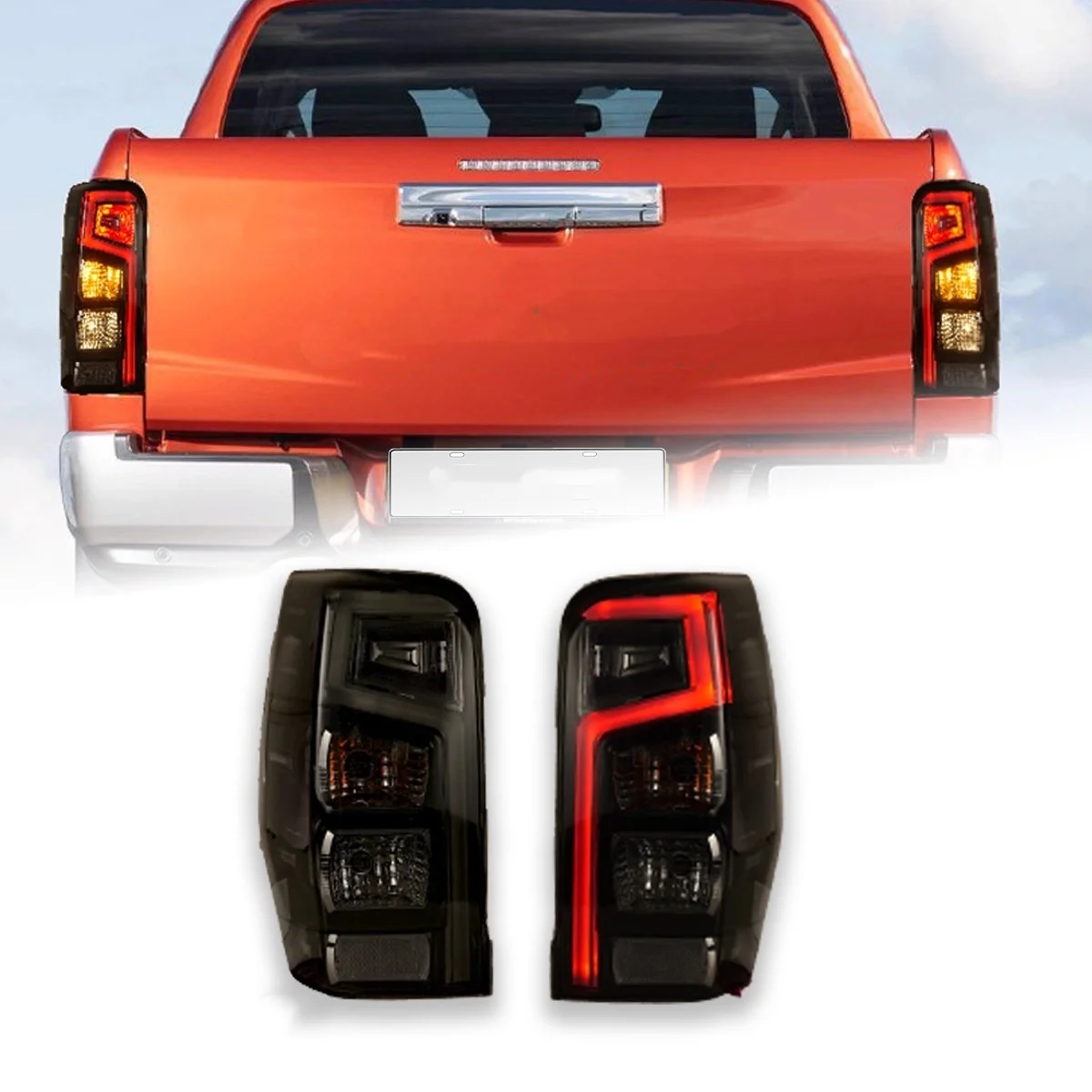 

Car Taillight for Mitsubishi TRITON L200 19-23 Modified Rear Brake Backup Lamp Turn Signal