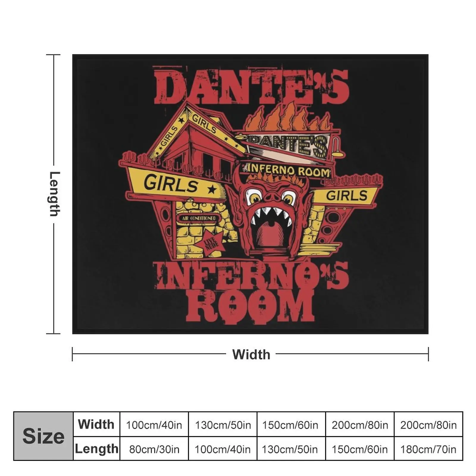 Dante's Inferno Room Throw Blanket Warm Beautifuls Stuffeds Blankets