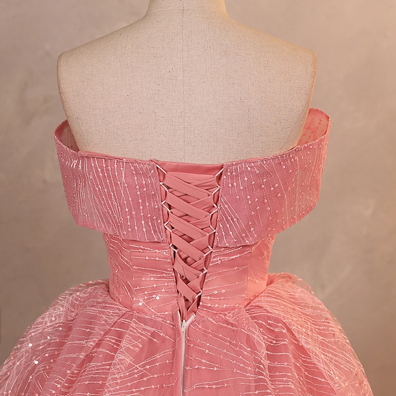 متوفر في المخزون الوردي 15 فساتين Quinceanera ثوب حفلة رخيصة فستان رسمي مخصص 2025 #3