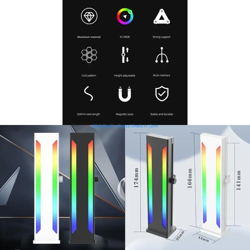 

U2JE Стабильный Argb GPU поддержка поддержки графического процессора вертикальный графический процессор Mount GPU Поддержка