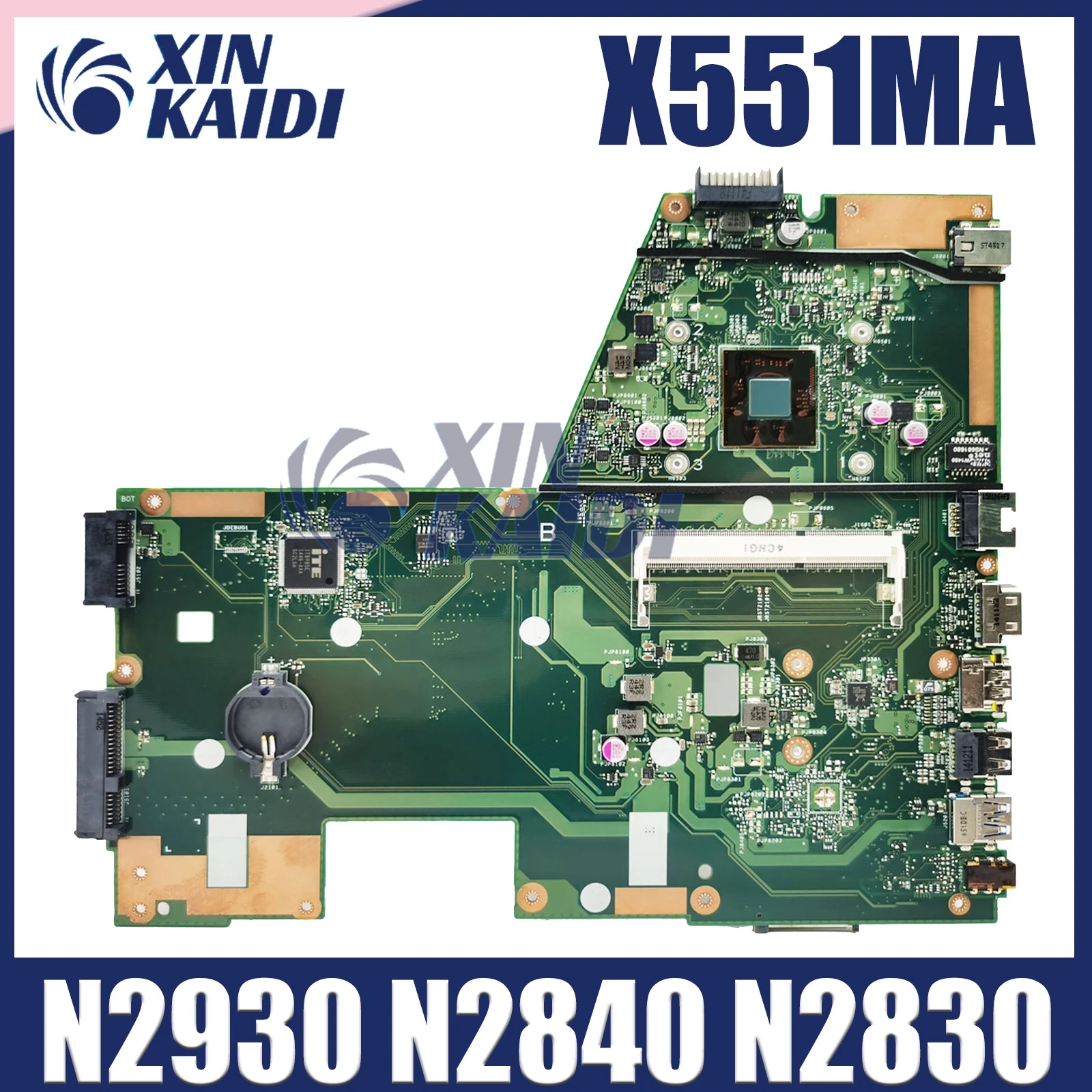 

X551MA Notebook Mainboard For ASUS X551MA F551MA D550M Motherboard With N2930 N2840 N3530 N3540 CPU 100% Fully Tested