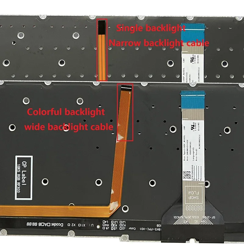 Imagem -06 - Teclado Portátil para Acer Nitro An51556 An515-57 An515-58 An51545 Helios 300 Ph315-54n22c1 N20c1 Eua Novo