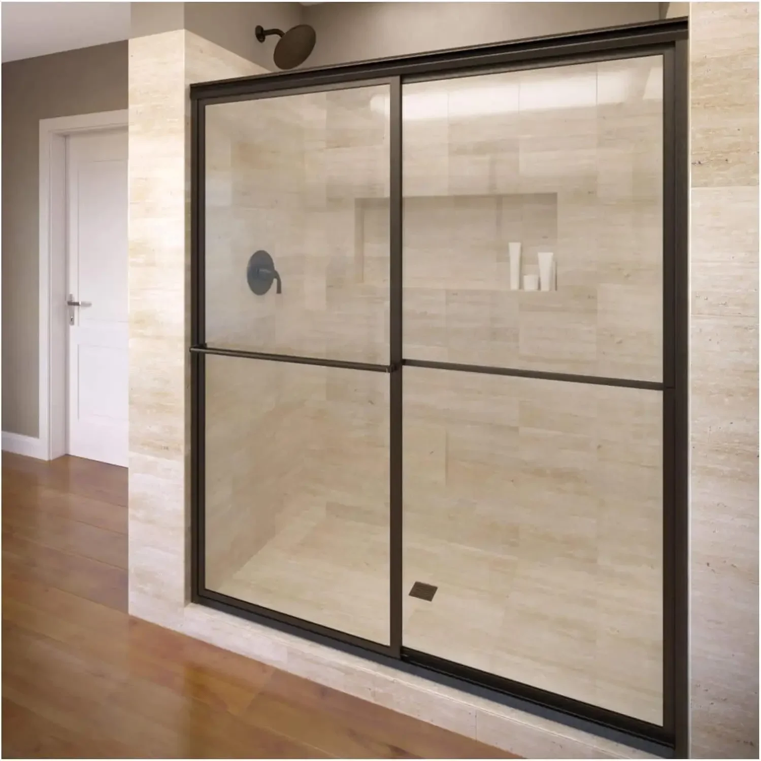 Shower Door  Deluxe Framed shower door, Oil Rubbed Bronze, 71 1/2''x56