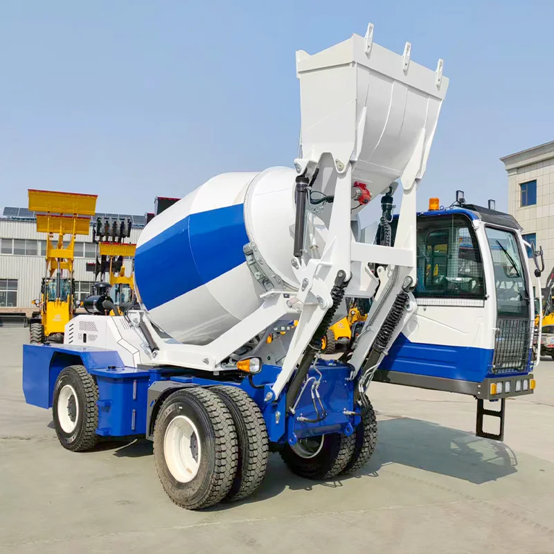 New Micro Self-Loading Diesel Cement Mixer Truck for Construction Sites 4m³/Time Core Components Engine Motor Bearing Gearbox
