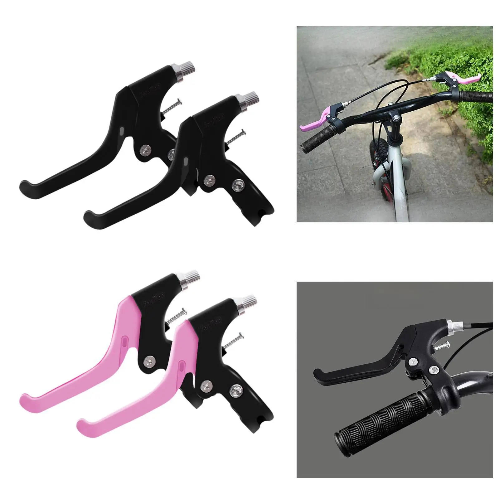 

2 шт., детский велосипедный тормозной рычаг, запасные части с четырьмя пальцами, универсальная замена тормозной ручки, аксессуары, детская велосипедная тормозная ручка