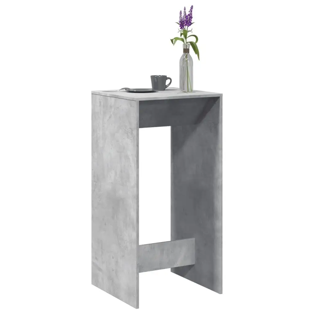 Concrete Grey Bar Table 51x50x103.5 cm – Stylish Engineered Wood Design for Modern Spaces