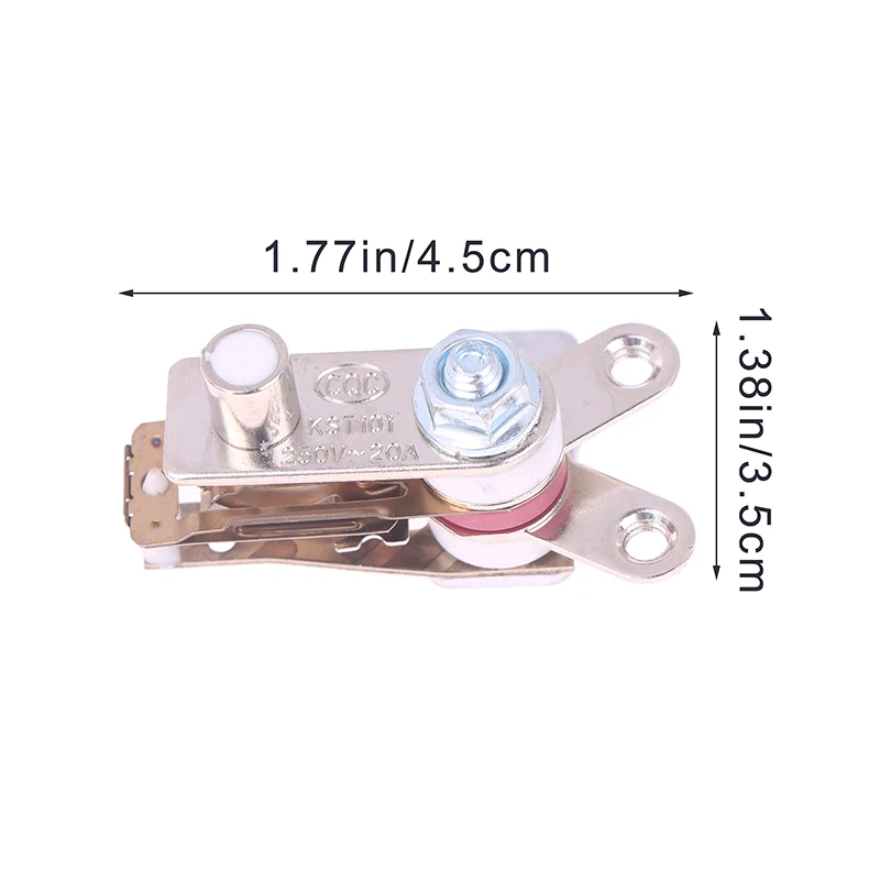 Термостатический переключатель скороварки KSD101 250 В 20 А, ограниченный контроль температуры для плиты, проводной переключатель 250 В/10 А XT KSD101