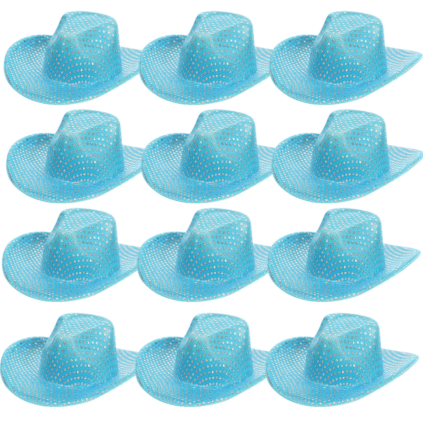 12Pcs Mini Cowgirl Hats Glitter Tiny Cowboy Hats for Crafts Party Decorations Wine Bottle Covers Cowboy Hat Cowgirl Hat Mini