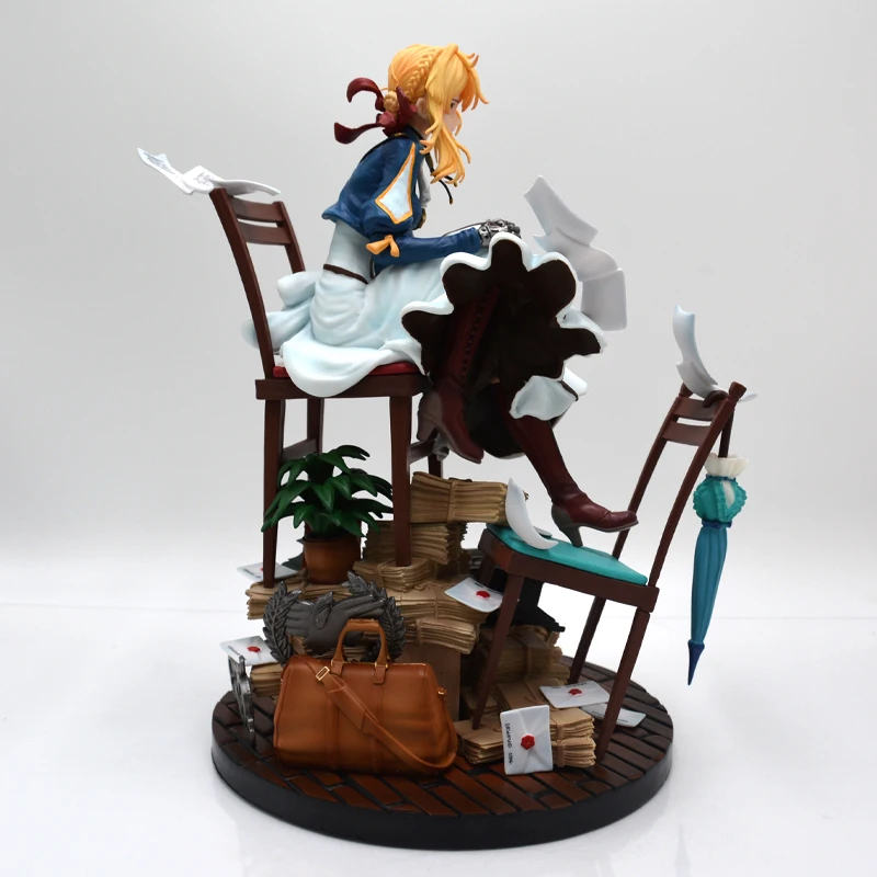 28cm Violet Evergarden Anime Girl Figure Gk Violet Evergarden Statue Action Figure Reisalin Stout Ryza Figurine Model Toys Gifts