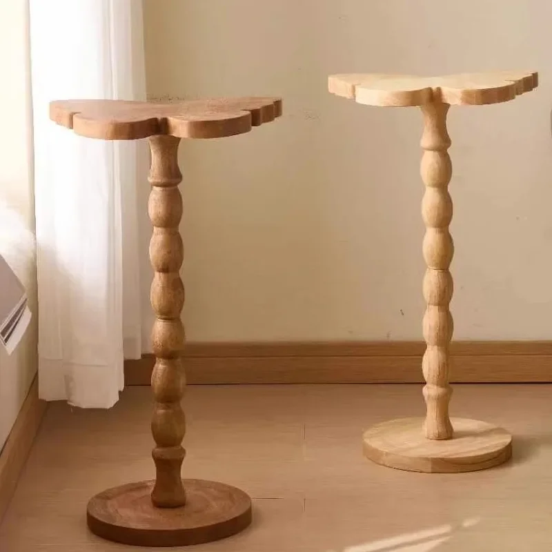 Vintage Solid Wood Side Table Creative Butterfly Coffee Table Versatile Living Room Sofa Shelf Multi-Scene Home Furniture