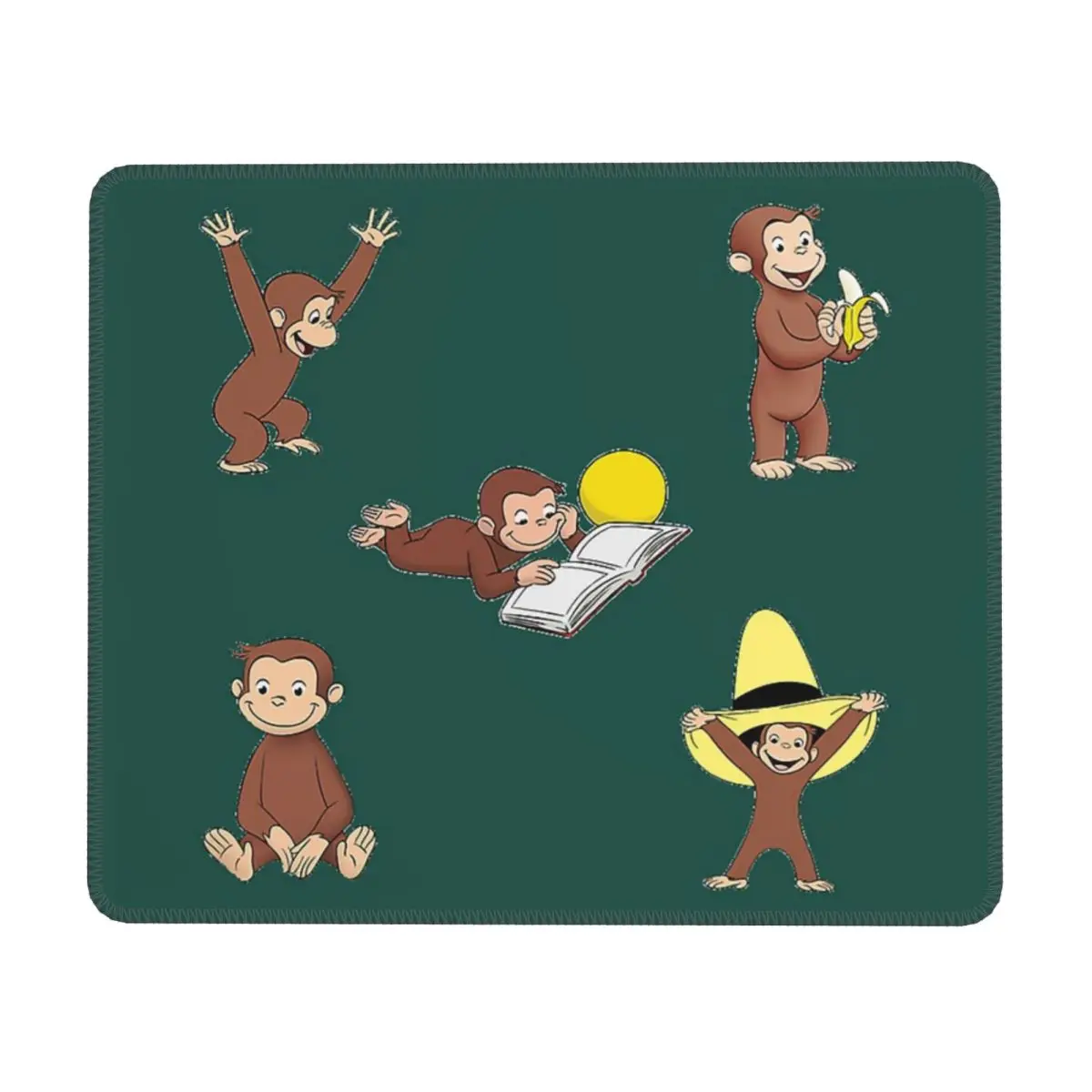 George The Curious Monkey Cartoon For Kids Pack Multi-size Mouse Pad Computer Keyboard Mouse Mat Gaming PC Laptop Desk Mat