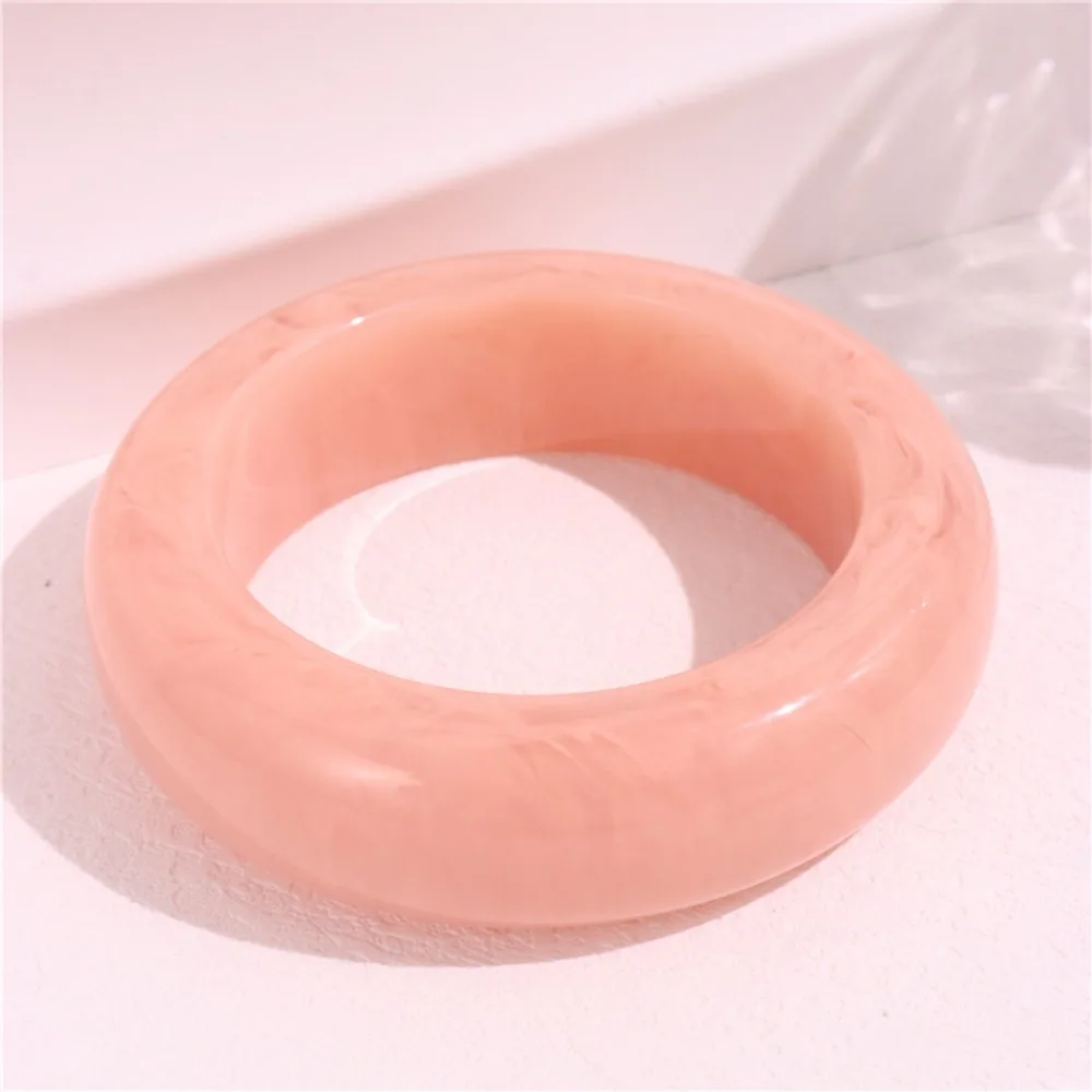 Simple Vintage อะคริลิคกําไลข้อมือ Smudging ยุ้ยกว้างสร้อยข้อมือเรซิ่น Minority Design Retro แหวนมือตกแต่ง