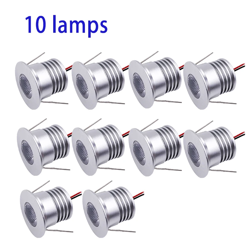 Foco Led regulable para empotrar en el techo, luz de 3W, 4/6/8/10 piezas, para decoración de interiores, vitrina, baño, Sauna, IP65, cc 12V