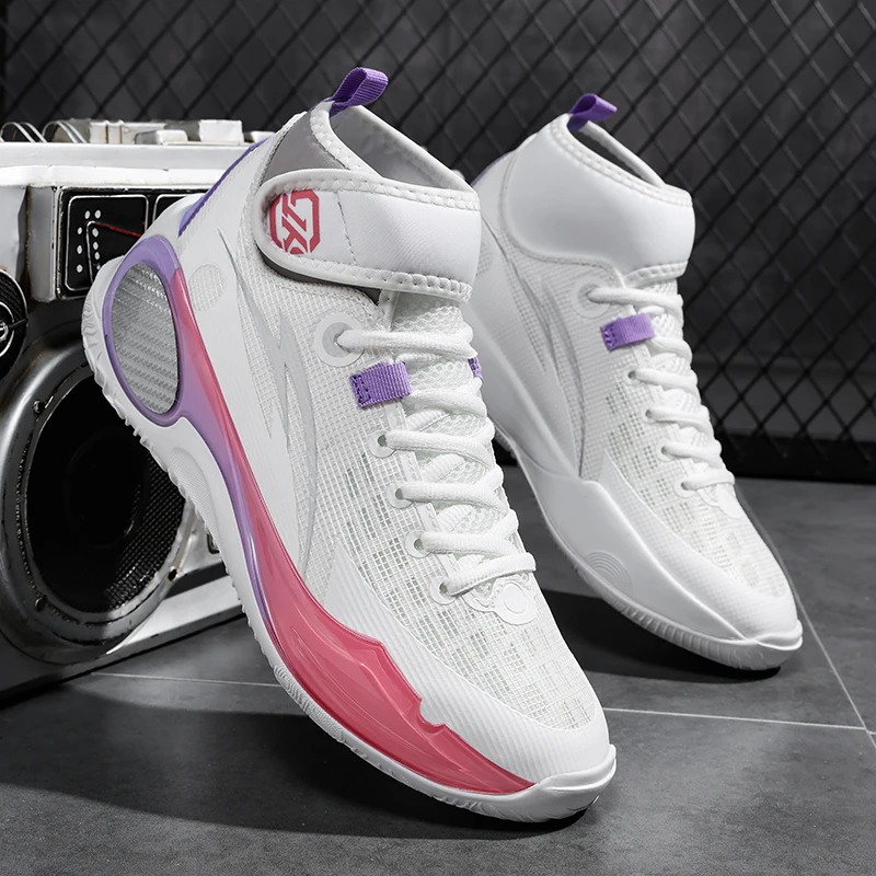 

Хорошее качество, уличная спортивная обувь для унисекс, резиновая подошва, баскетбольная тренировочная обувь для пар, спортивная обувь для соревнований на толстой подошве