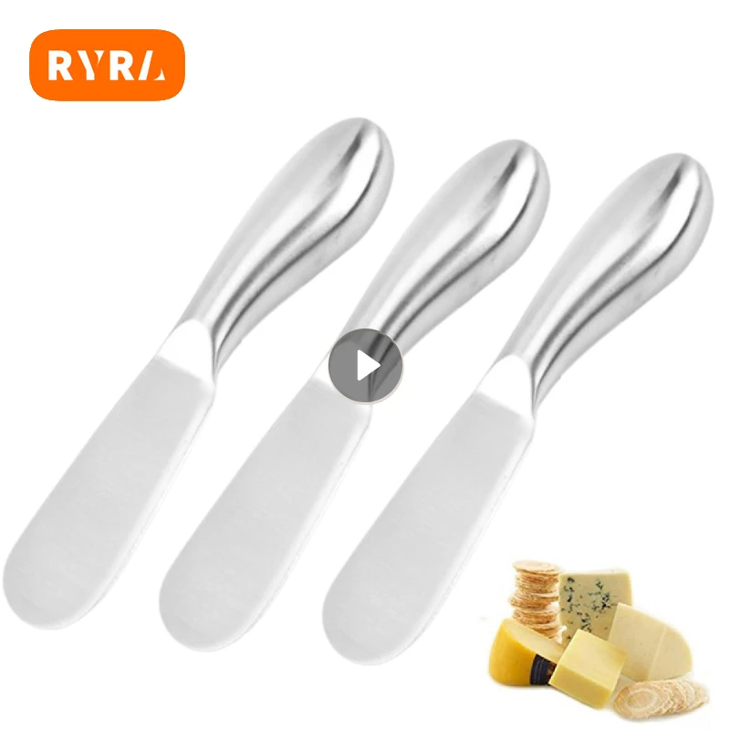 Stainless Steel Butter Knife Perforated Cheese Dessert Jam Cream Tableware Portable Cream Cheese Slicer Fine Kitchen Small Tools