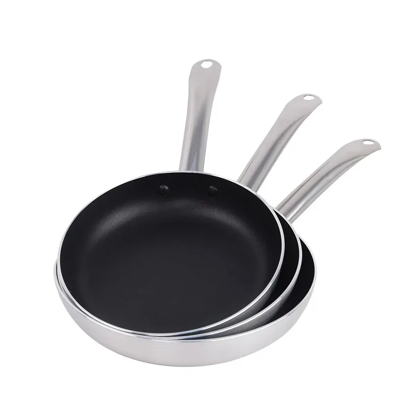 Kitchen Does Not Stick Frying Pans Non Oil Fume Composite Bottom Induction Cooker Gas Universal Wok Pan Cookware
