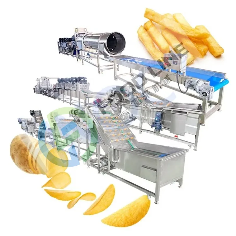 2026 Frozen Potato Chip Complete Assembly Production Line Automatique Frying Potato Chip Make Machine Customized