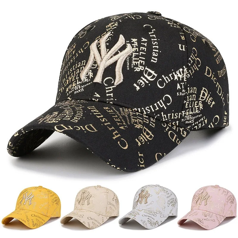 Unisex MY Letter Embroidery Snapback Baseball Caps Spring and Autumn Outdoor Adjustable Casual Hats Sunscreen Hat