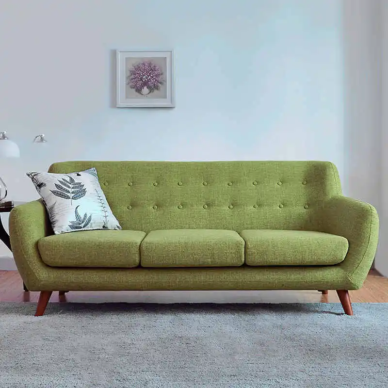 Small Unit Simple And Creative Zipper Single Person Double Three Person Living Room Combination Fabric Sofa Japanese Nordic Sofa