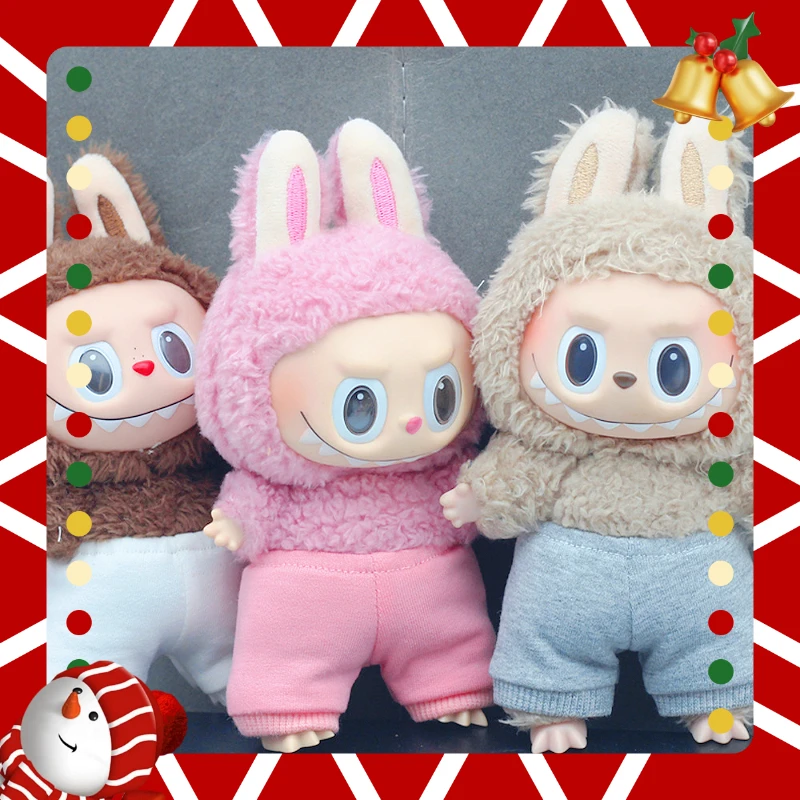 Handmade Casual Shorts First Generation and Second Generation Labubu Baby Pants 17CM Labubu Children's Toy Doll Accessories
