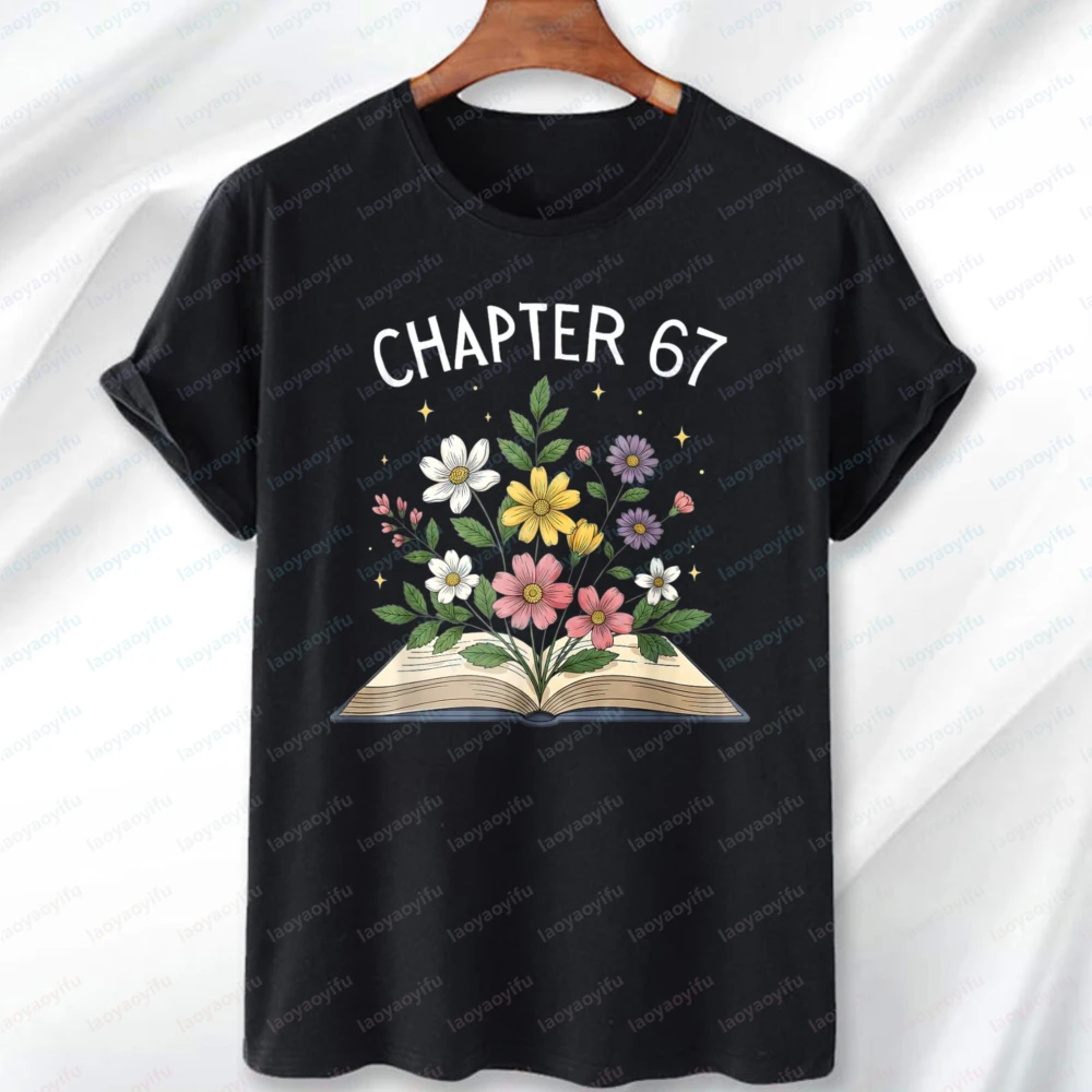 Chapter 67th Birthday Bookworm Tshirt Funny 67 Memes Book Lovers T-Shirt Retro Trend Cool Street Unisex Tee Bookish Reader Gift