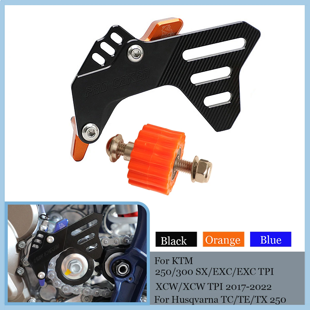 

CNC Front Sprocket Chain Guard Cover For Husqvarna TC TE TX 250 300 TE250i TE300i FC250 FC350 FE250 FX250 FX350 2016-2020