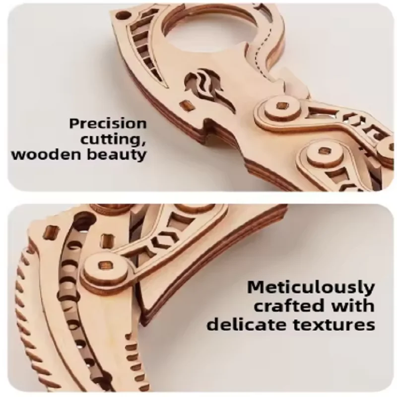 Explosions Laser Folding 3D Handmade Jigsaw Puzzle Wooden Assembling Parent-child Butterfly Model Knife Boy Gift
