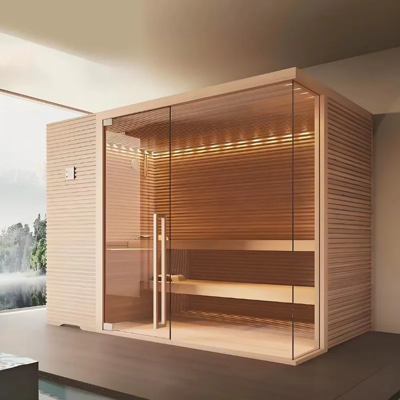 1-2 Person Home Far Infrared Sauna Room For Health Sauna Vapor Direct Mini Indoor Wooden Sauna