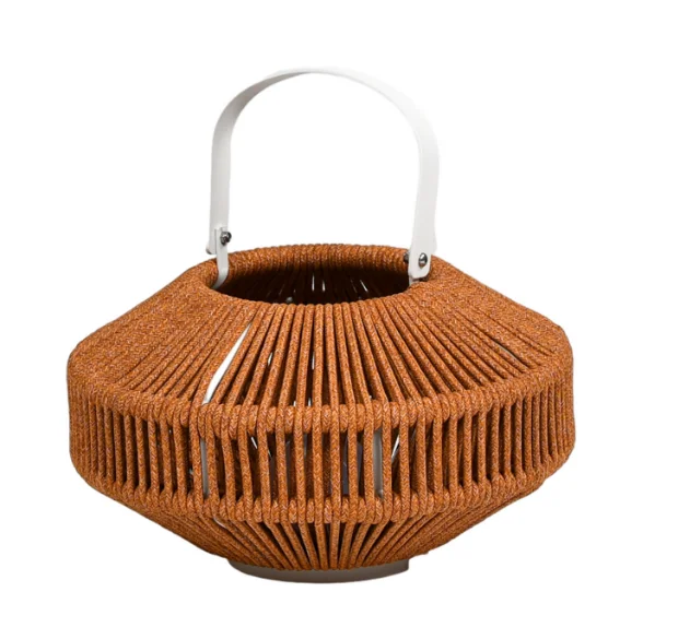 

Nova 14" Indoor/Outdoor Patio Lantern, Heathered Orange