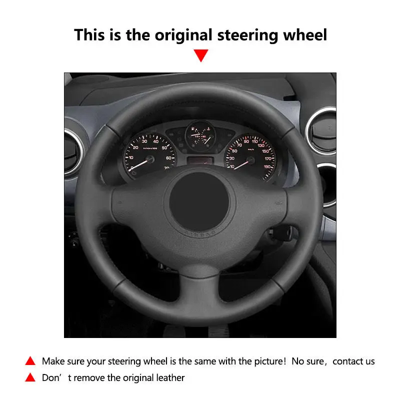 

Leather Cover Car Steering Wheel For Peugeot 207 2006-2014 Partner 2009-2018 Citroen Jumpy 2009-2016 Toyota Proace 2013-2016