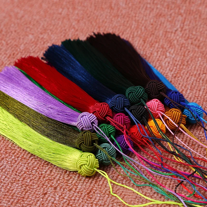 5/2Pcs Crafts Tassels 16cm/6.28 inch Soft Elegant Silky Floss Tassel With Pineapple Cap For DIY Jewelry Making Accessories