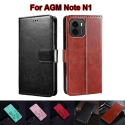 Vintage Leather Case For AGM Note N1 Funda Coque Book Phone Capa Wallet Flip Cover For Carcasa AGM Note Z1 N 1 NoteN1 Mujer Etui