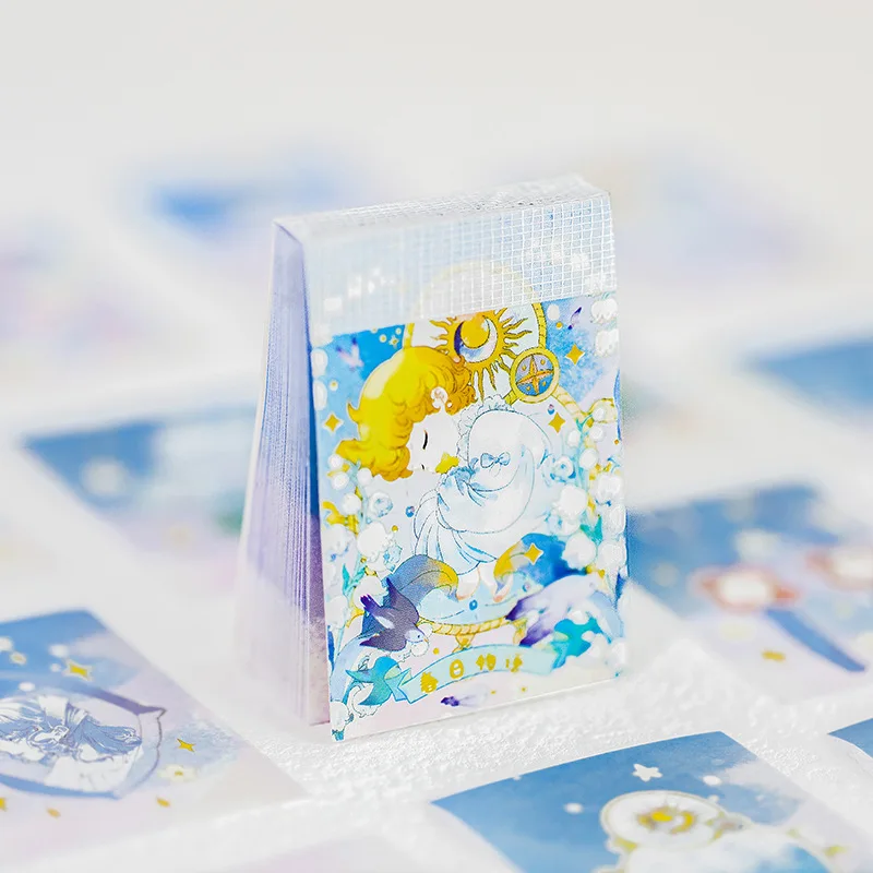 50pcs/pack Girls Ins Style Beanbook Stickers Spring Story Series Creative Hand Account Decorative Material Stickers