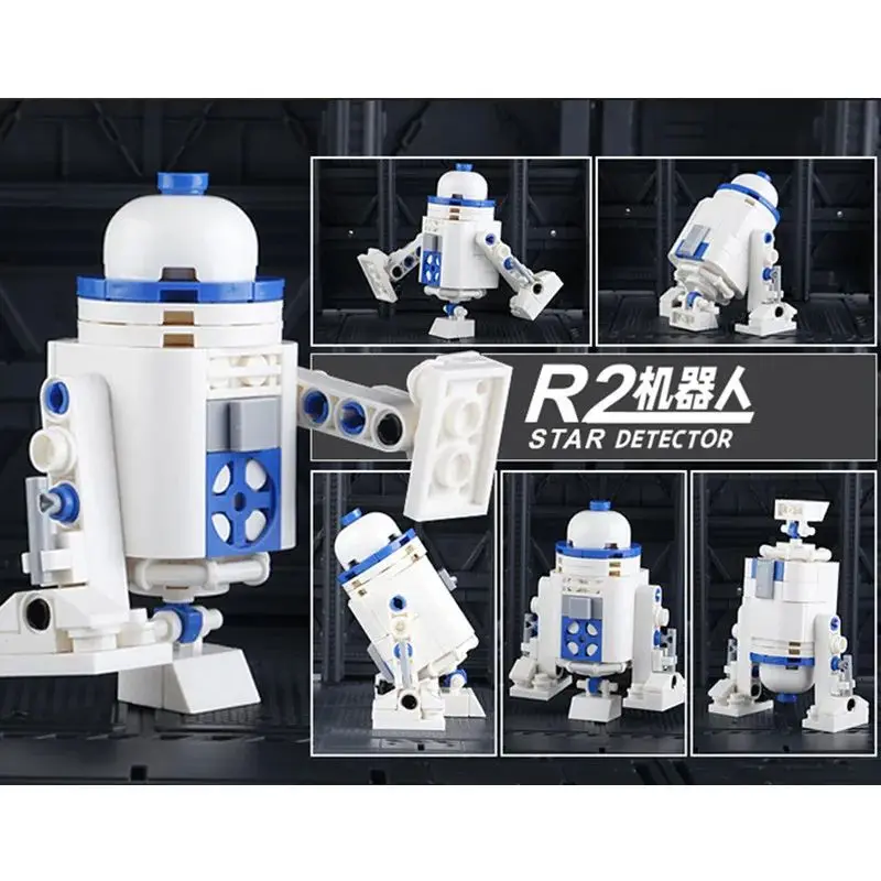 Classic Star Fighter Plane Aircraft Spacecraft Building Blocks Sets Mini R2 Robot Film Model Bricks Toy City NEW view 5