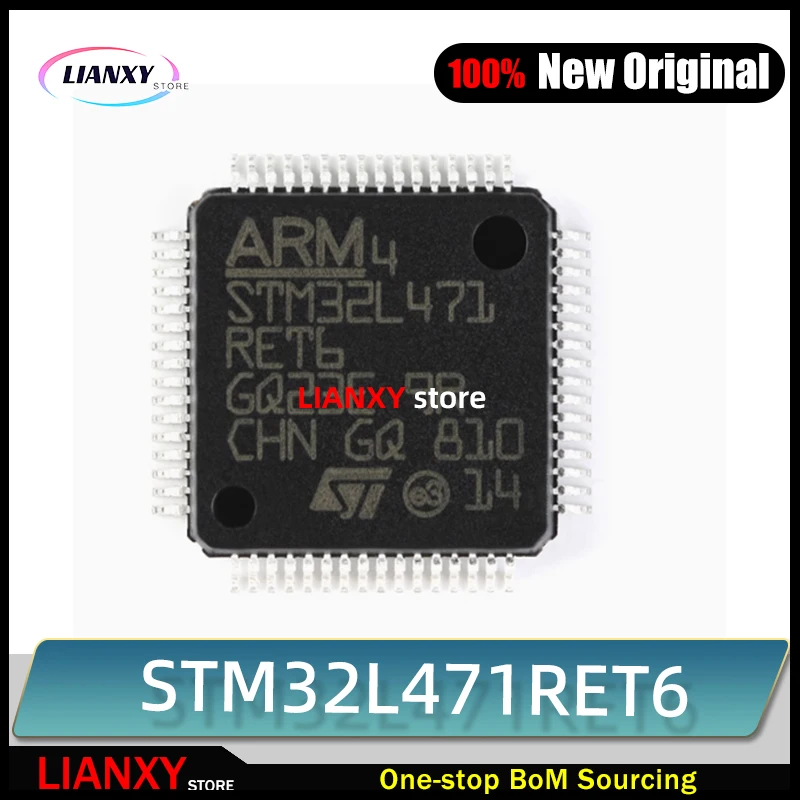 5Pcs New Original Stm32L471Ret6 Lqfp-64 Arm 32-Bit Microcontroller Mcu Chip Ic