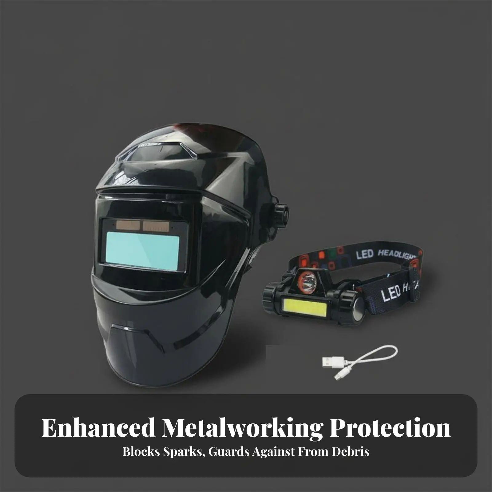 Solar Powered Welding Mask with Detachable Light for Precise Metal Joining Work