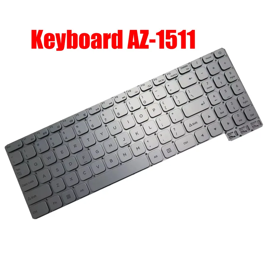 

Laptop Keyboard For Azerty AZ-1511 English US Without Frame Silver New